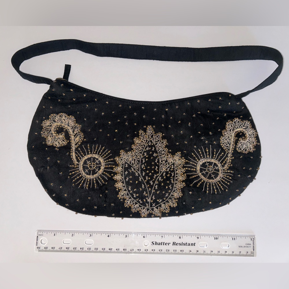 Clearwater Creek Black Bead Embellished Women's Purse